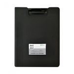 Munhwa File F935-7 Premium A4 PU Leather Report Folder with Lever Clip Pen Holder and Name Tag Slot Black